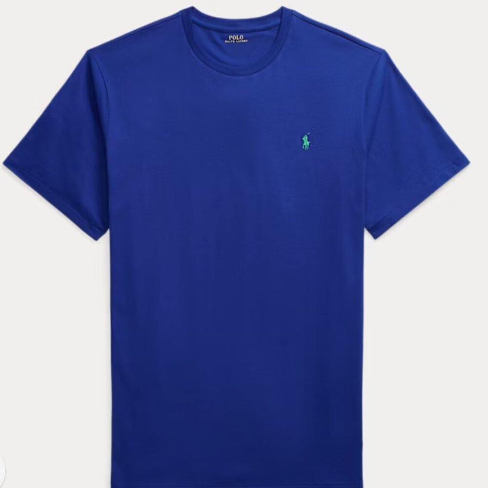 Polo Ralph Lauren Men' Blue Jersey Crewneck T-Shirt Size Medium